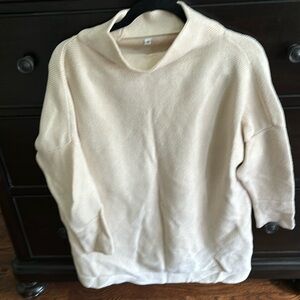 Ivory colored mock neck sweater